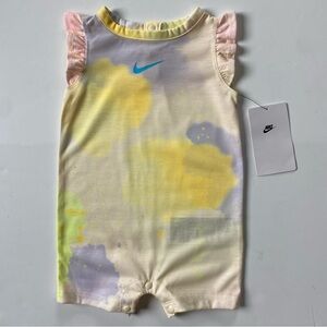 Nike One Piece Romper Size 6 Months NWT Coconut Milk Tie Dye New Baby Girls